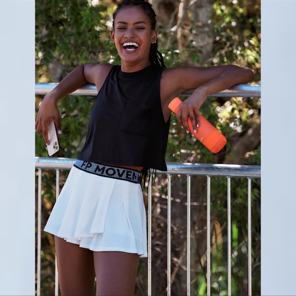 Free People White Duo Skort tennis skirt L only worn 1x!